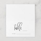 Moderne, minimalistische bruiloft-kaart plaatskaartje (Buitenkant ongevouwen)