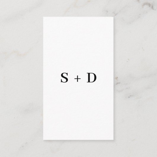 Moderne minimalistische bruiloft legt de liefde QR Informatiekaartje (Achterkant)