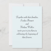 Moderne minimalistische bruiloft licht blauw Water Kaart (Achterkant)