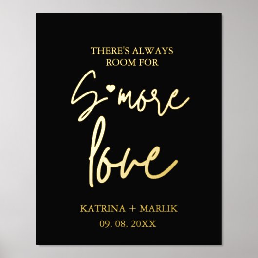 Moderne minimalistische bruiloft meer liefde stati folie afdrukken (Voorkant)