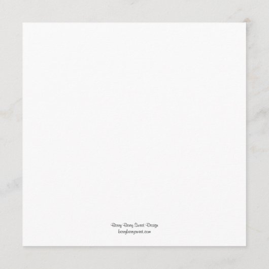 Moderne minimalistische bruiloft menu Kaart (Achterkant)