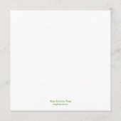 Moderne minimalistische bruiloft menu Kaart (Achterkant)