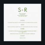 Moderne minimalistische bruiloft menu Kaart<br><div class="desc">Dit moderne minimalistische collectie is eenvoudig en stijlvol,  ideaal voor het toevoegen van een eigentijdse touch aan elk evenement. Verkrijgbaar in verschillende kleuren. Aangepaste kleuren beschikbaar op aanvraag.</div>