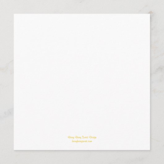 Moderne minimalistische bruiloft menu Kaart (Achterkant)