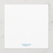 Moderne minimalistische bruiloft menu Kaart (Achterkant)