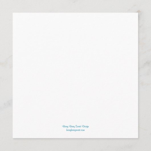 Moderne minimalistische bruiloft menu Kaart (Achterkant)