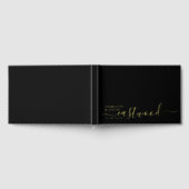 Moderne minimalistische bruiloft Monogram Folie Zw Gastenboek (Volledig)