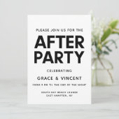 Moderne, minimalistische bruiloft na feest kaart (Staand voorkant)