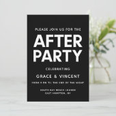 Moderne, minimalistische bruiloft na feest kaart (Staand voorkant)
