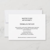 Moderne minimalistische bruiloft na feest kaart (Voorkant)