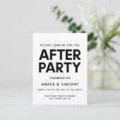 Moderne, minimalistische bruiloft na feestuitnodig briefkaart (Staand voorkant)