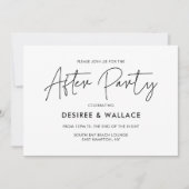 Moderne, minimalistische bruiloft na feestuitnodig kaart (Voorkant)