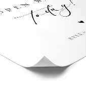 Moderne minimalistische bruiloft open bar tafel te poster (Hoek)