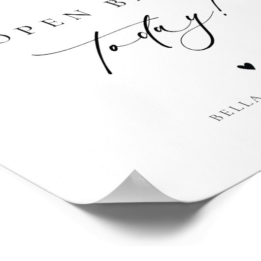 Moderne minimalistische bruiloft open bar tafel te poster (Hoek)