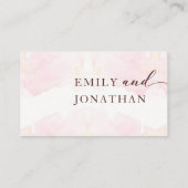 Moderne minimalistische bruiloft plaatskaartje (Achterkant)