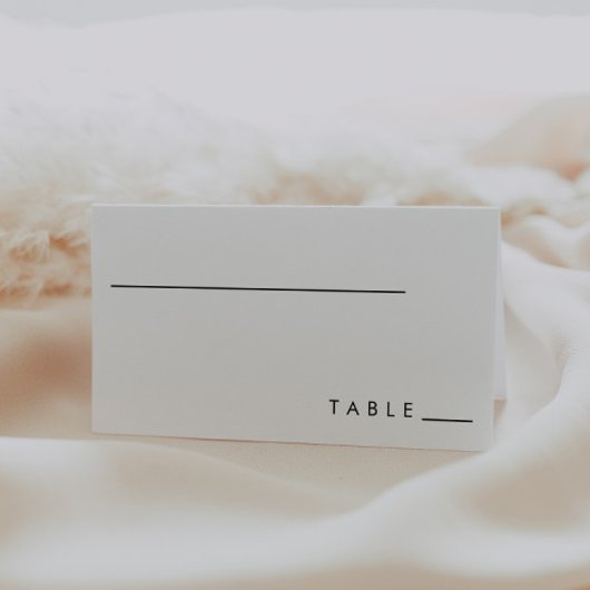 Moderne minimalistische bruiloft plaatskaartje