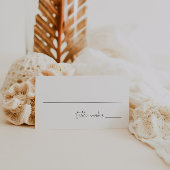 Moderne minimalistische bruiloft plaatskaartje