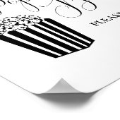 Moderne minimalistische bruiloft popcorn bar teken poster (Hoek)