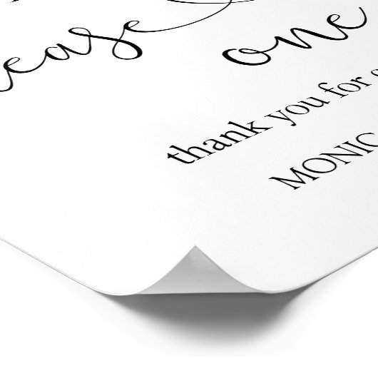 Moderne minimalistische bruiloft poster (Hoek)