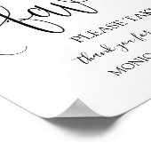 Moderne minimalistische bruiloft poster (Hoek)