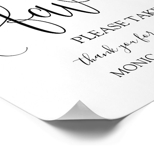 Moderne minimalistische bruiloft poster (Hoek)