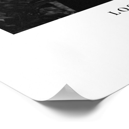 Moderne Minimalistische Bruiloft Poster (Hoek)