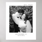 Moderne minimalistische bruiloft poster (Voorkant)