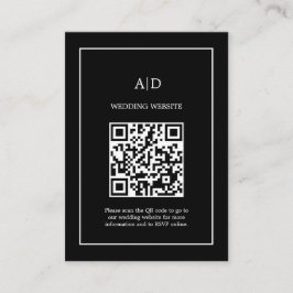 Moderne minimalistische bruiloft QR code bruiloft Informatiekaartje