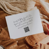 Moderne minimalistische bruiloft QR Code RSVP Informatiekaartje