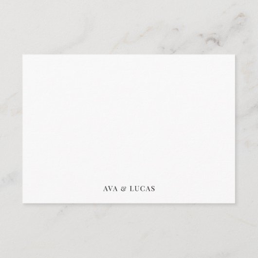 Moderne minimalistische bruiloft QR-code vriendeli Informatiekaartje (Achterkant)