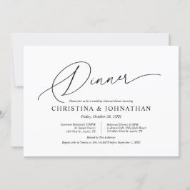 Moderne minimalistische, bruiloft-repetitie en avo kaart