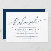 Moderne minimalistische, bruiloft-repetitie en avo kaart (Voorkant / Achterkant)