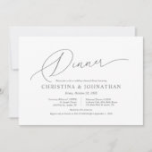 Moderne minimalistische, bruiloft-repetitie en avo kaart (Voorkant)