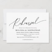 Moderne minimalistische, bruiloft-repetitie en avo kaart (Voorkant)