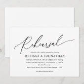 Moderne minimalistische, bruiloft-repetitie en avo kaart (Voorkant / Achterkant)