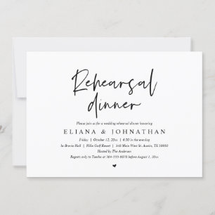 Moderne minimalistische, bruiloft-repetitie kaart