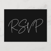 Moderne minimalistische bruiloft RSVP Briefkaart (Voorkant)