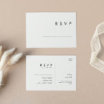 Moderne minimalistische bruiloft RSVP Briefkaart<br><div class="desc">Dit moderne minimalistische bruiloft RSVP briefkaart is ideaal voor uw stijlvolle boho bruiloft. Het eenvoudige, unieke abstracte ontwerp, vergezeld van een hedendaags minimaal script en een wit en zwart kleurenpalet geeft dit product een gevoel van elegante formele luxe terwijl het simplistisch, chique bohemien blijft. Houd het zoals het is, of...</div>