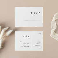 Moderne minimalistische bruiloft RSVP Briefkaart