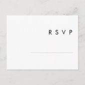 Moderne minimalistische bruiloft RSVP Briefkaart (Voorkant)
