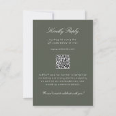 Moderne minimalistische bruiloft RSVP kaartje (Voorkant)