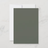 Moderne minimalistische bruiloft RSVP kaartje (Achterkant)