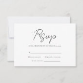 Moderne minimalistische bruiloft RSVP Kaartje (Voorkant)
