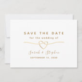 Moderne minimalistische bruiloft save the date (Voorkant)