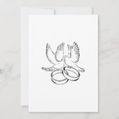 Moderne minimalistische bruiloft  save the date (Achterkant)