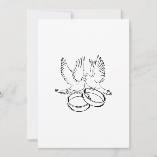 Moderne minimalistische bruiloft  save the date (Achterkant)