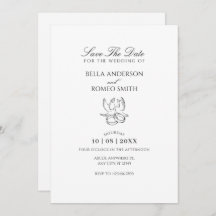 Moderne minimalistische bruiloft 