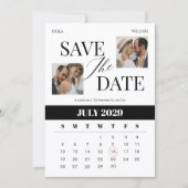 Moderne minimalistische bruiloft save the date (Voorkant)