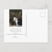Moderne minimalistische bruiloft Save the Date Bri Aankondigingskaart (Achterkant)