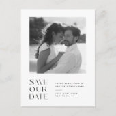 Moderne minimalistische bruiloft Save the Date Bri Aankondigingskaart (Voorkant)